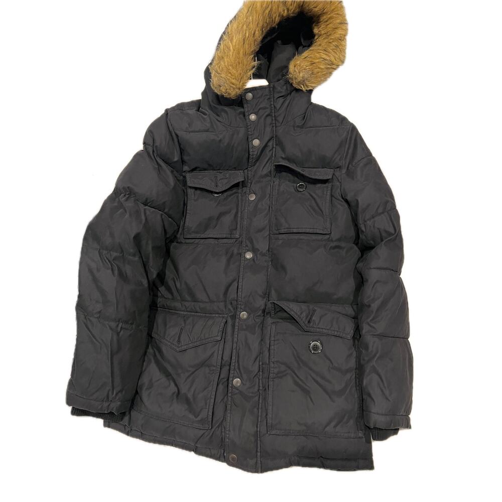 Medium Length Mid-Thigh Hooded Parka Jacket Womans S